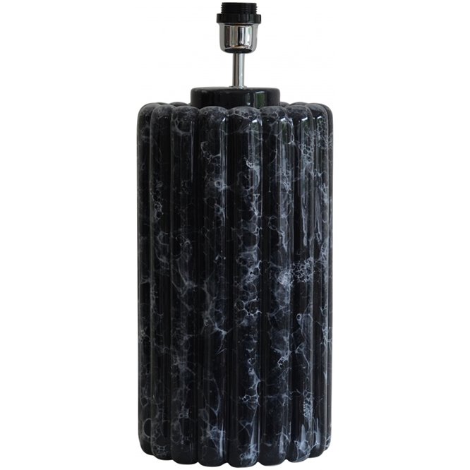 Ceramiczna lampa stołowa czarna marmur Odessa - podstawa